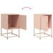 Tables de chevet 2 pcs rose 36x39x60,5 cm acier - Photo n°9