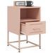 Tables de chevet 2 pcs rose 36x39x60,5 cm acier - Photo n°4