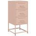 Tables de chevet 2 pcs rose 36x39x78 cm acier - Photo n°5