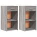 Tables de chevet 2 pcs sonoma gris 35x34x65cm bois d'ingénierie - Photo n°2