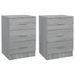 Tables de chevet 2 pcs Sonoma gris 38x35x56cm Bois d'ingénierie - Photo n°2