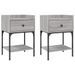 Tables de chevet 2 pcs sonoma gris 40,5x31x60 cm - Photo n°1