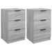 Tables de chevet 2 pcs Sonoma gris 40x36x65 cm - Photo n°2