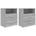Tables de chevet 2 pcs Sonoma gris 50x32x60 cm - Photo n°1