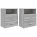 Tables de chevet 2 pcs Sonoma gris 50x32x60 cm - Photo n°1