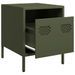 Tables de chevet 2 pcs vert olive 35x39x43,5 cm acier - Photo n°4