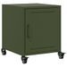 Tables de chevet 2 pcs vert olive 36x39x43,5 cm acier - Photo n°5