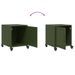 Tables de chevet 2 pcs vert olive 36x39x43,5 cm acier - Photo n°9