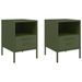 Tables de chevet 2 pcs vert olive 36x39x50,5 cm - Photo n°2