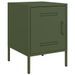 Tables de chevet 2 pcs vert olive 36x39x50,5 cm acier - Photo n°5