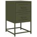 Tables de chevet 2 pcs vert olive 36x39x60,5 cm acier - Photo n°5