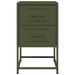 Tables de chevet 2 pcs vert olive 36x39x60,5 cm acier - Photo n°6