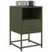 Tables de chevet 2 pcs vert olive 36x39x60,5 cm acier - Photo n°3