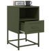 Tables de chevet 2 pcs vert olive 36x39x60,5 cm acier - Photo n°4