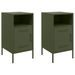 Tables de chevet 2 pcs vert olive 36x39x68 cm - Photo n°2