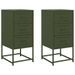 Tables de chevet 2 pcs vert olive 36x39x78 cm acier - Photo n°2