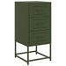 Tables de chevet 2 pcs vert olive 36x39x78 cm acier - Photo n°5