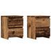 Tables de chevet 2 pcs vieux bois 30x30x40 cm bois d'ingénierie - Photo n°1