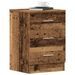 Tables de chevet 2 pcs vieux bois 38x35x55 cm bois d'ingénierie - Photo n°1
