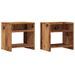 Tables de chevet 2 pcs vieux bois 40x30x40 cm bois d'ingénierie - Photo n°2