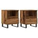 Tables de chevet 2 pcs vieux bois 40x35x50 cm bois d’ingénierie - Photo n°2