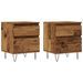 Tables de chevet 2 pcs vieux bois 40x35x50 cm bois d’ingénierie - Photo n°2