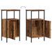 Tables de chevet 2 pcs vieux bois 41x31x80 cm bois d'ingénierie - Photo n°9