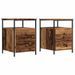 Tables de chevet 2 pcs vieux bois 44x45x60 cm bois d'ingénierie - Photo n°2