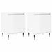 Tables de chevet 2pcs blanc brillant 40x30x50cm bois ingénierie - Photo n°1