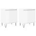 Tables de chevet 2pcs blanc brillant 40x30x50cm bois ingénierie - Photo n°1