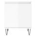 Tables de chevet 2pcs blanc brillant 40x30x50cm bois ingénierie - Photo n°5