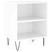 Tables de chevet 2pcs blanc brillant 40x30x50cm bois ingénierie - Photo n°4