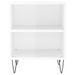 Tables de chevet 2pcs blanc brillant 40x30x50cm bois ingénierie - Photo n°5