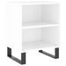 Tables de chevet 2pcs blanc brillant 40x30x50cm bois ingénierie - Photo n°4