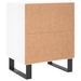 Tables de chevet 2pcs blanc brillant 40x30x50cm bois ingénierie - Photo n°7