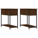 Tables de chevet 2pcs chêne marron 30x60x60cm bois d'ingénierie - Photo n°1