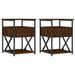 Tables de chevet 2pcs chêne marron 40x42x55cm bois d'ingénierie - Photo n°1