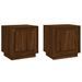 Tables de chevet 2pcs chêne marron 44x35x45cm bois d'ingénierie - Photo n°2
