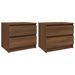 Tables de chevet 2pcs Chêne marron 50x39x43,5cm Bois ingénierie - Photo n°2