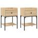 Tables de chevet 2pcs chêne sonoma 40,5x31x60cm bois ingénierie - Photo n°1