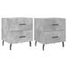 Tables de chevet 2pcs gris béton 40x35x47,5cm bois d’ingénierie - Photo n°1