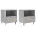 Tables de chevet 2pcs gris béton 40x35x47,5cm bois d’ingénierie - Photo n°1