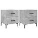 Tables de chevet 2pcs gris béton 40x35x47,5cm bois d’ingénierie - Photo n°1