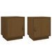 Tables de chevet 2pcs Marron miel 40x34x45cm Bois de pin massif - Photo n°2