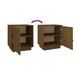 Tables de chevet 2pcs Marron miel 40x34x45cm Bois de pin massif - Photo n°8