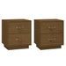 Tables de chevet 2pcs Marron miel 40x34x45cm Bois de pin massif - Photo n°2