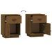 Tables de chevet 2pcs Marron miel 40x34x55cm Bois de pin massif - Photo n°9