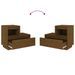 Tables de chevet 2pcs Marron miel 60x34x51cm Bois de pin solide - Photo n°7