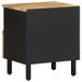 Tables de chevet 2pcs noir 40x33x46cm bois manguier massif brut - Photo n°6