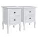 Tables de chevet 4 pcs avec 2 tiroirs MDF Blanc - Photo n°4